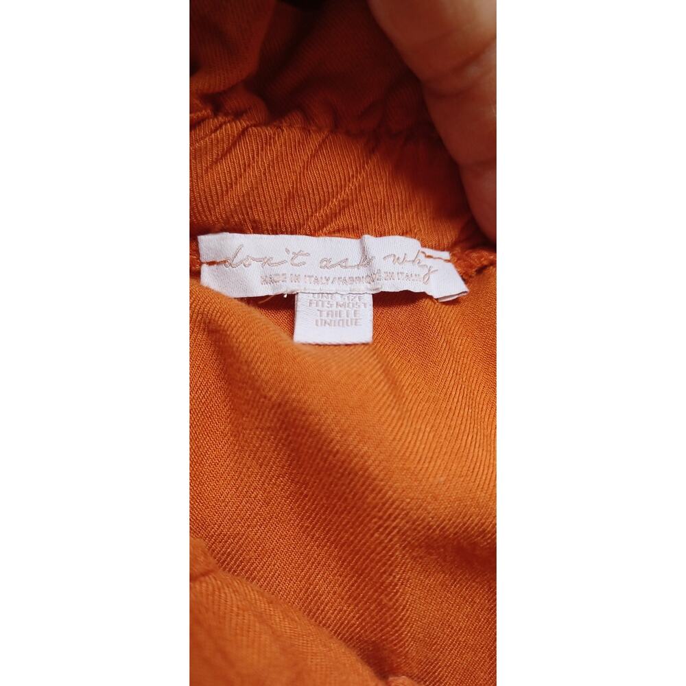 Women’s Terracotta Button-Front Utility Midi Skirt with Pockets and Tie Waist - Picture 6 of 8